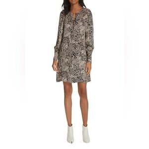 Rebecca Taylor Leopard Print Silk Dress 6